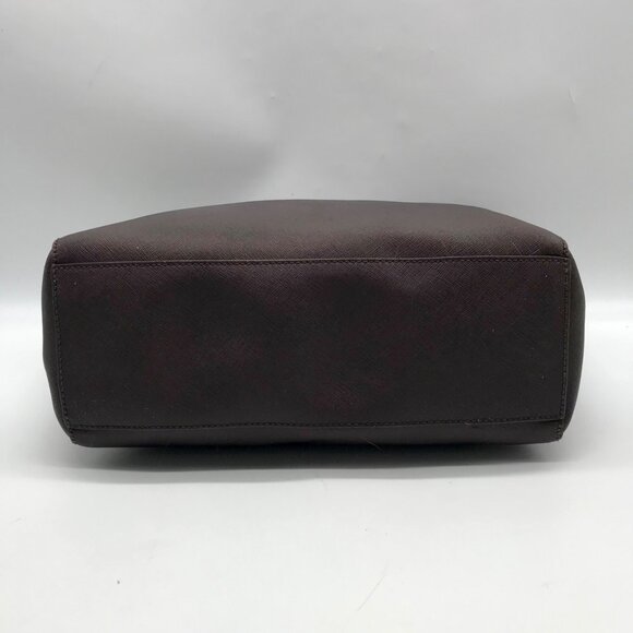 Tory Burch Dark Brown Saffiano Leather York Buckle Tote Bag - Picture 5 of 11